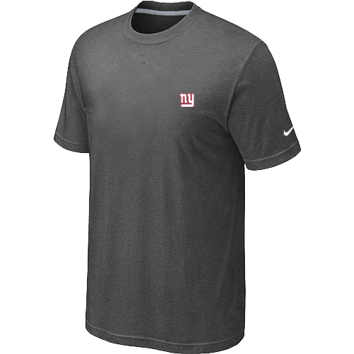 Nike New York Giants Chest Embroidered Logo T Shirt D.Grey